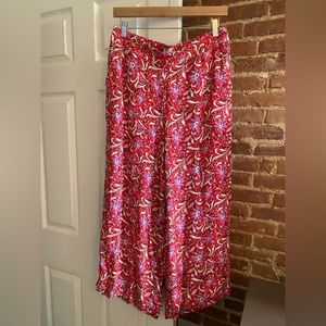 Loft Fluid Wide Leg Crop Pants in Spring Bloom